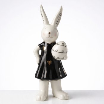 Coelha Decorativo de Cerâmica 22cm 100% Dolomita