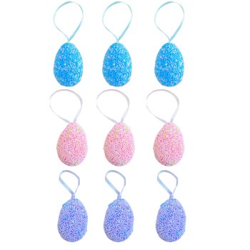 Ovos Decorativos p/ Penturar 5cm Cores Sortidas Pct 9 unidades