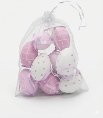 Ovos Decorativos Cores Sortidas Kit c/ 9