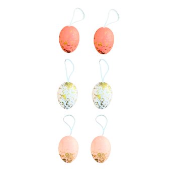 Ovos Decorativos 6cm Cores Variadas 6unidades