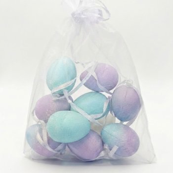 Ovos Decorativos Cores Variadas kit c/ 9