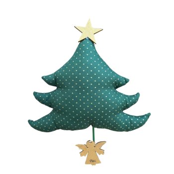 Enfeite Decorativo Pinheiro de Tecido Natalino - 30cm