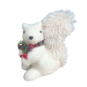 Esquilo Branco Decorativo  - 20cm