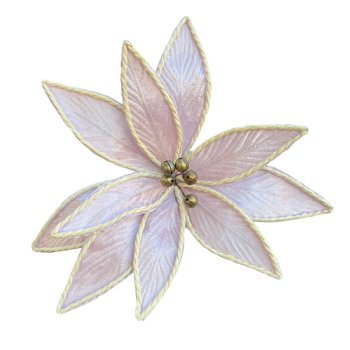 Flor Natalina Rosa Bebê - 30cm