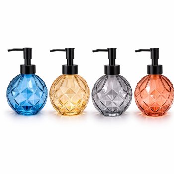 Dispenser Saboneteira Redondo De Vidro 400ml