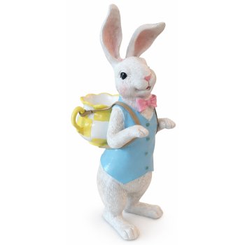 Enfeite Coelho  Decorativo Xícara Mochila 30cm 100% Resina