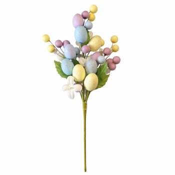 Galho Decorativo Páscoa Ovos Coloridos 32cm