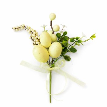 Galho Decorativo Páscoa Ovos Amarelos 20cm