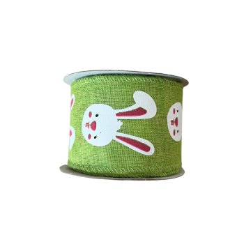 Fita Decorativa Verde Com Coelinho 9,14m