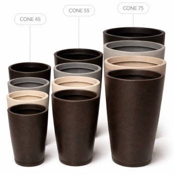 VASO CONE DECORATIVO CORES VARIADAS