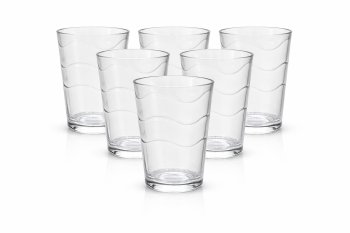 CONJUNTO C/6 COPOS RAYAS 310ML