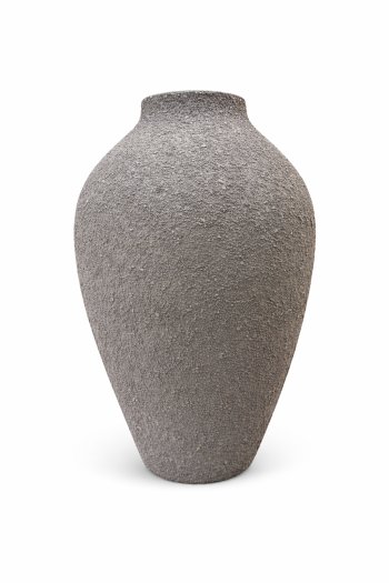 VASO CERAMICA TEXTURIZADO CINZA - 60CM