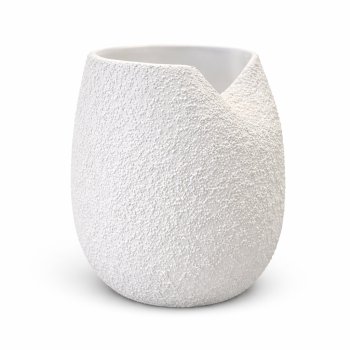 VASO  CERAMICA TEXTURIZADO OFF WHITE - 22CM