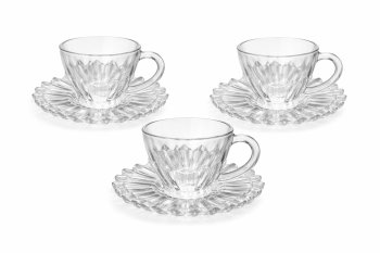 CONJUNTO C/3 XÍCARAS DE CHÁ + PIRES 220ML