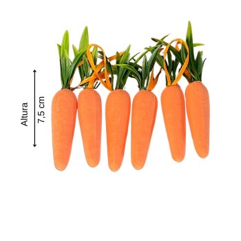 Cenourinha Decorativa Kit 6 unidades 7cm