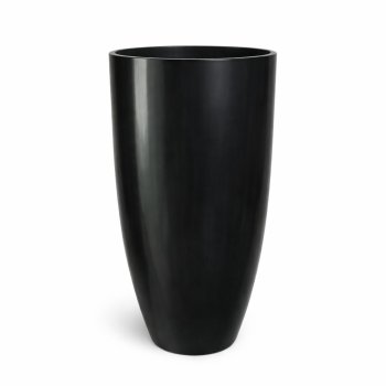 Vaso Decorativo Cone  Bojo Polido Preto Liso 85 cm