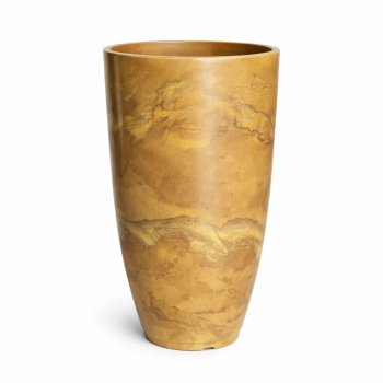 Vaso Decorativo Cone  Bojo Polido Dourado Marmorizado 85 cm