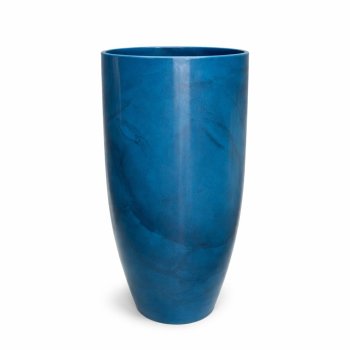 Vaso Decorativo Cone  Bojo Polido Azul Marmorizado 85 cm