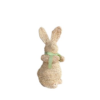 Coelho Rustico C/ Laço Verde 33cm